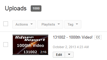 Screenshot of 1000 videos